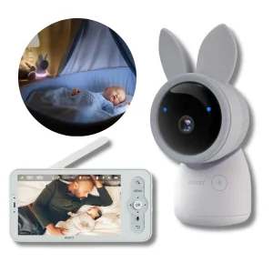 Babyalarm med kamera - 2K 3MP - Inkl. Trådløs Skærm - AI-funktioner